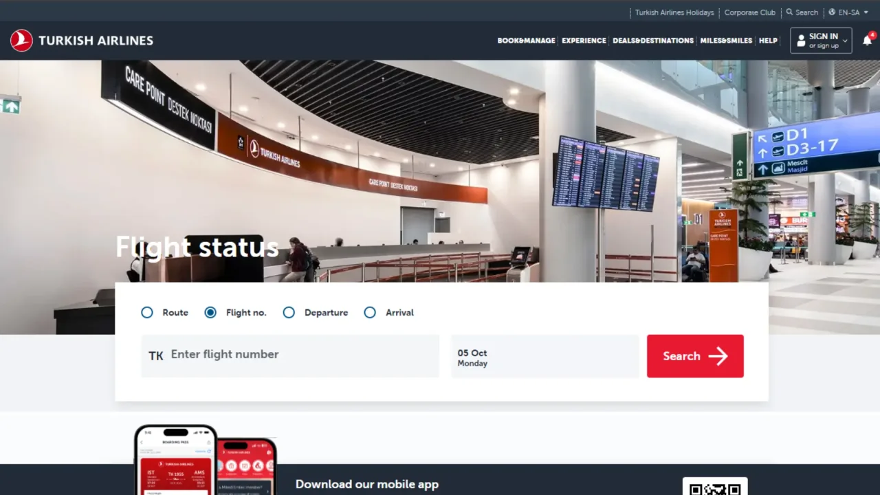 Check Turkish Airlines Flight Status