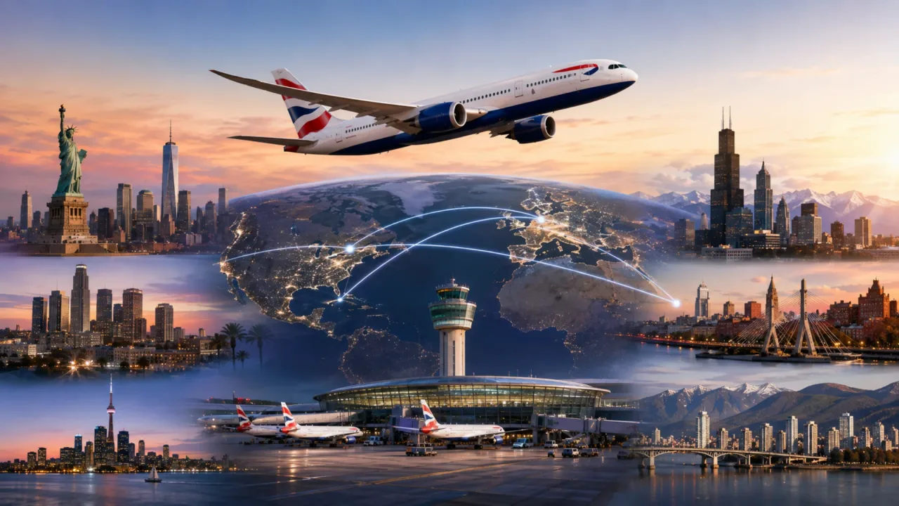 Famous routes covered by British Airways