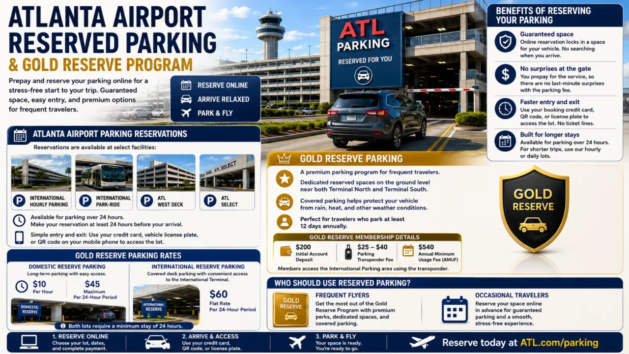 Atlanta Airport Reserved Parking and Gold Reserve Program
