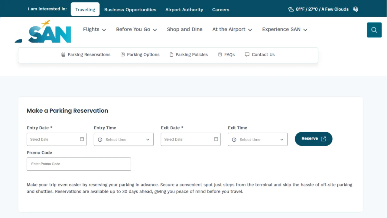 How Do You Book San Diego Airport Parking Online