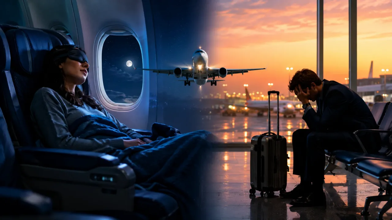 What are the advantages and disadvantages of choosing a Red Eye flight