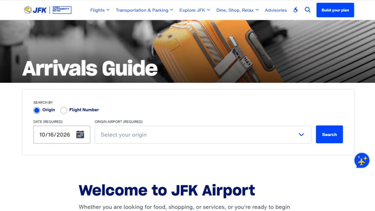 How to check JFK arrivals today