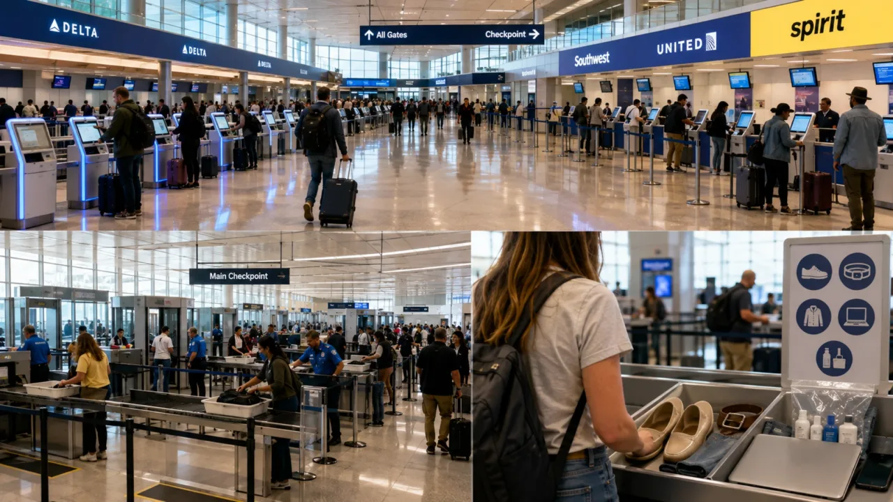 Check-in and Security at Atlanta Airport
