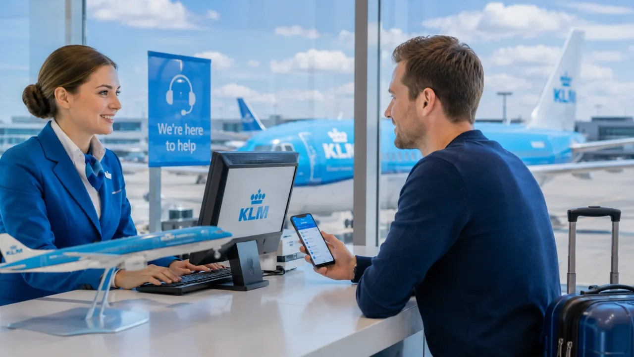 What are the different ways to contact KLM