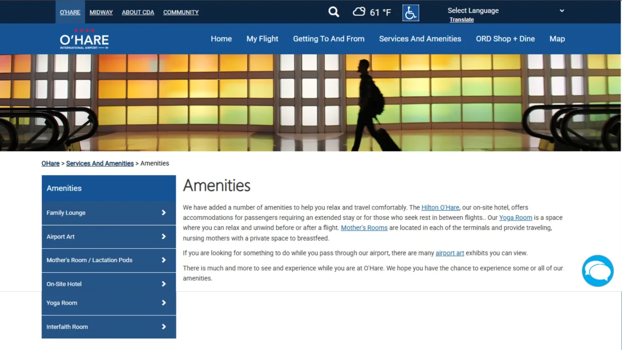 What Are the Amenities at Chicago O’Hare Airport