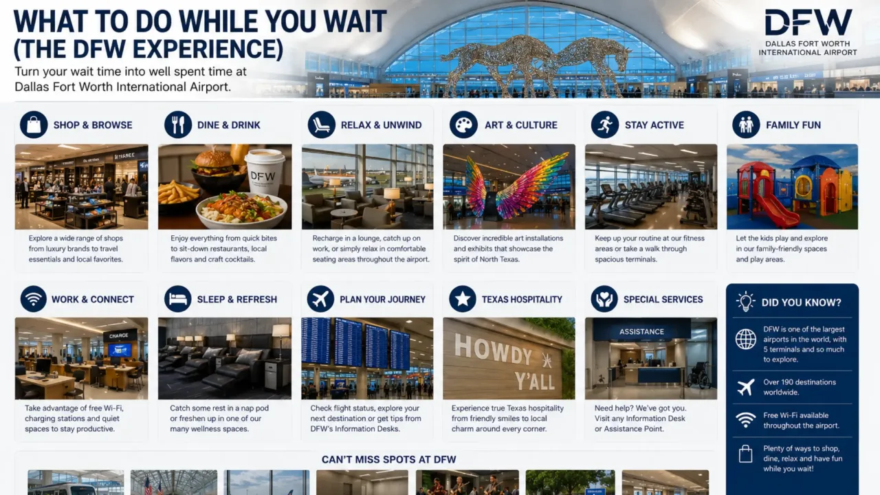 What to Do While You Wait (The DFW experience)