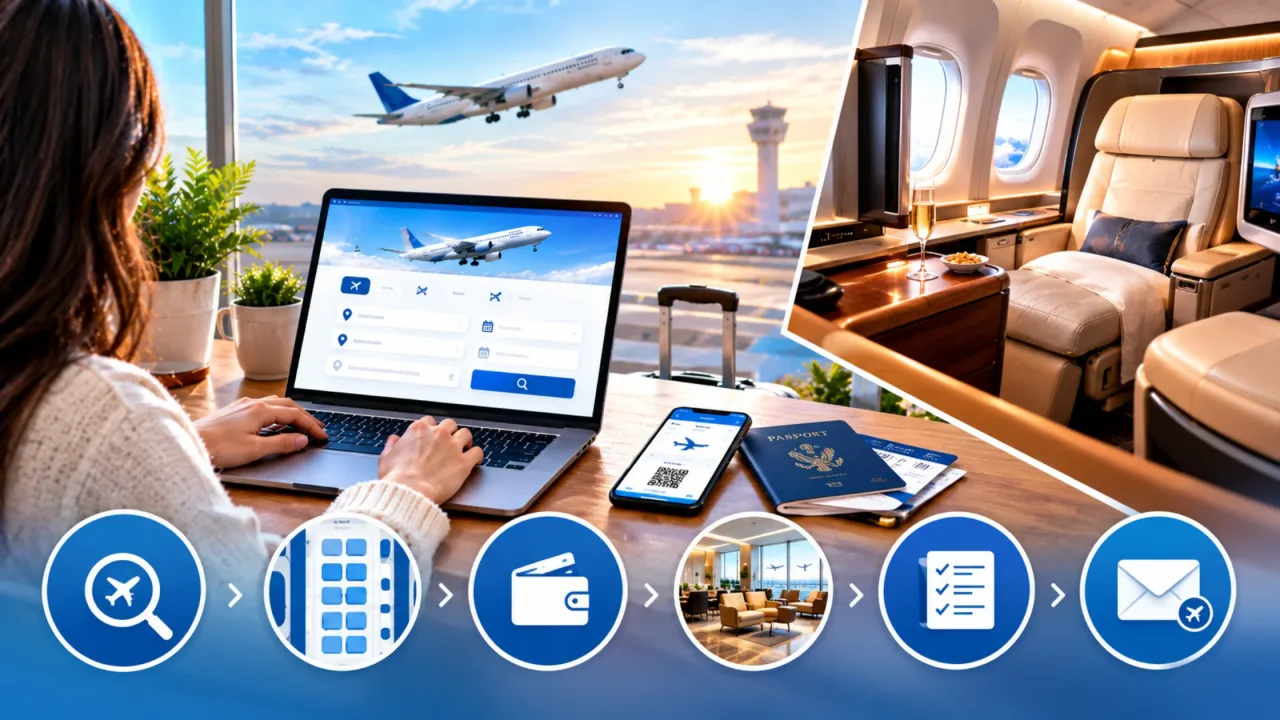How to book a first class flight ticket