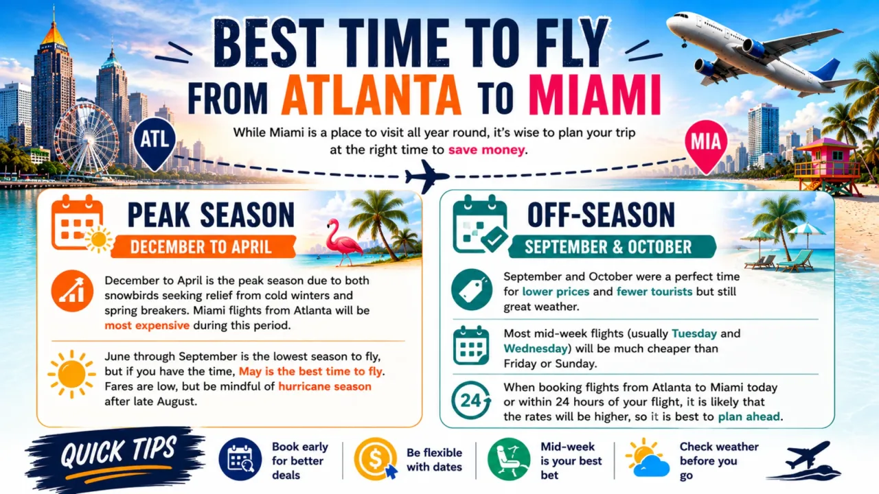 Best Time to Fly From Atlanta to Miami