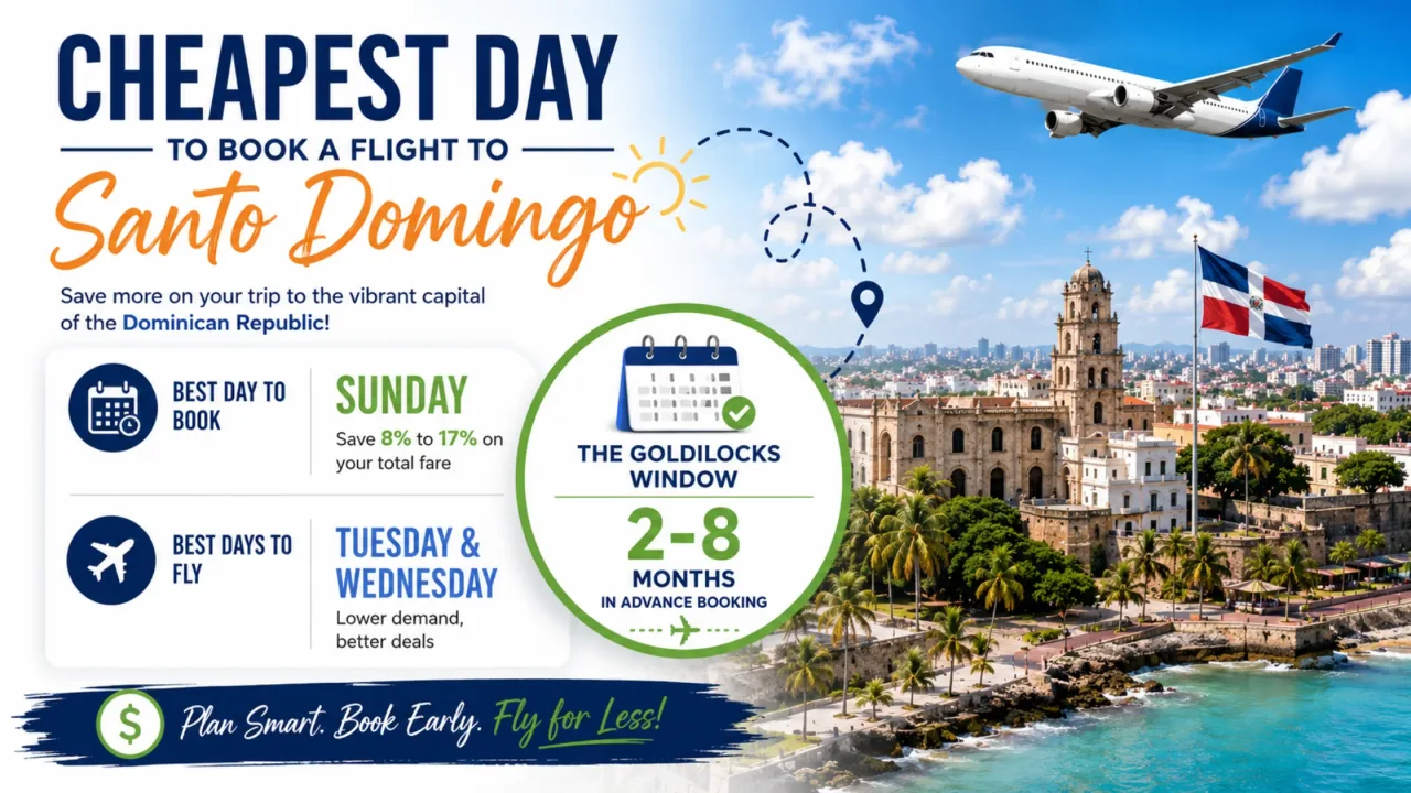 Cheapest Day to Book a Flight to Santo Domingo