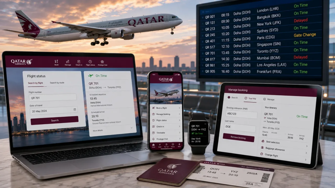 How to Check Qatar Airways Flight Status Live